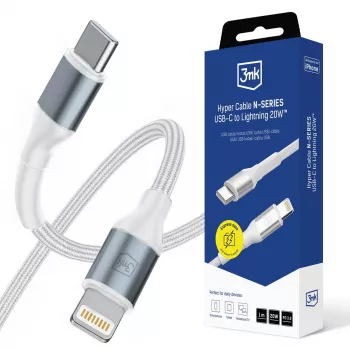 3mk Hyper Cable N-SERIES USB-C naar Lightning 1m 9V/2A 20W wit