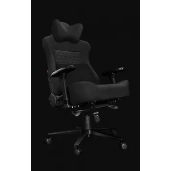 YUMISU 2052 gamingstoel, stoffen bekleding, zwart (Y-2052-GB-M)