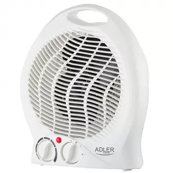 Adler AD 7728 PTC keramische heteluchtkachel 2000W met oscillatie, 2 verwarmingsstanden, koudeluchtmodus, oververhittings- en kantelbeveiliging, wit/zwart