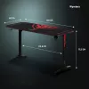Diablo X-Mate 1400 Gaming-bureau 140 cm x 60 cm Zwart