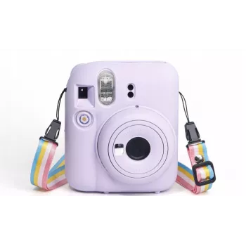 LOVEINSTANT Siliconen beschermhoes voor Fujifilm Instax Mini 12 – Paars