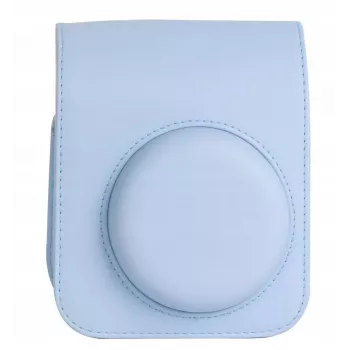 LOVEINSTANT blauwe PU-lederen cameratas met draagriem voor Fujifilm Instax Mini 12