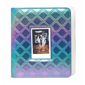 LOVEINSTANT Holografisch fotoalbum voor 288 polaroidfoto's, veelkleurig, PU-leer, vensteromslag, geschikt voor Fuji Instax, Canon Ivy, Xiaomi, Polaroid, HP Sprocket, Kodak Zink