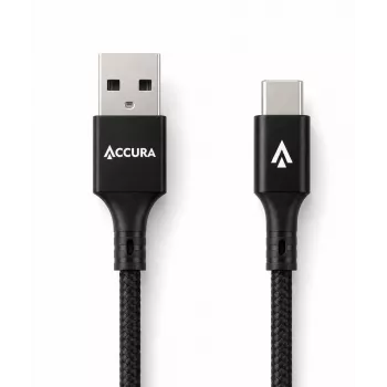 Accura USB 2.0 naar USB-C kabel 1,0 m zwart