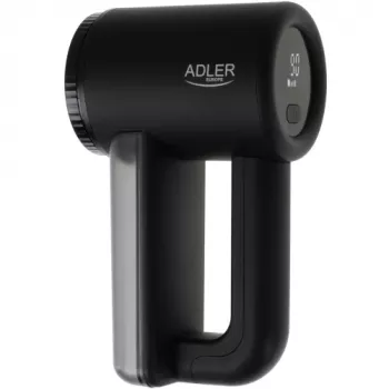 Adler AD 9617 pluisverwijderaar met LCD-display, 3 snelheden, oplaadbare 3,7-V-2000-mAh Li-Ion-accu, USB-laden, 5 W, zwart