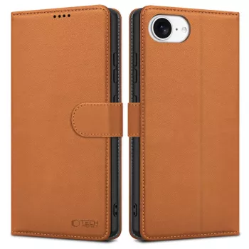 Tech-Protect Wallet Hoesje voor Apple iPhone 16E Zadelbruin