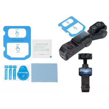 SUNNYLIFE 9H gehard glas screen- & lensbeschermingsset voor Insta360 Luna Ultra met AR-coating, 2.5D-randen en montageaccessoires