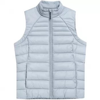 4F dames gestikte bodywarmer lichtblauw F091 - kunstdons, regular fit, maat M