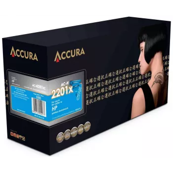 ACCURA AC-H2201XC compatibele tonercartridge voor HP 220X (W2201X) hoge capaciteit cyaan, 5.500 pagina's, met chip
