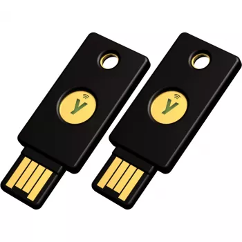 YubiKey 5 NFC beveiligingssleutel 2-pack (zwart/goud, USB-A & NFC)