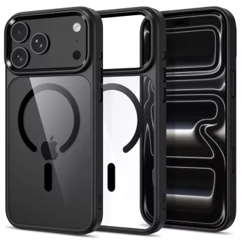 Tech-Protect Magmat MagSafe transparante case voor iPhone 17 Pro Max / 18 Pro Max - zwart