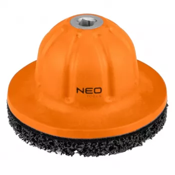 NEO TOOLS 11-136 wielnaaf-reinigingsschijvenset, 150 mm, 1/2 inch aandrijving, vlies-schuurschijf voor roestverwijdering