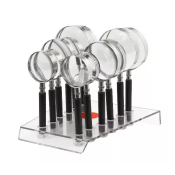 NO NAME loepenset CLASSIC 4D 50/65/75mm (12 stuks) - optische kunststof lenzen, zwart