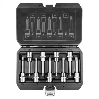 NEO TOOLS Torx-bits op dop 100 mm, set van 9
