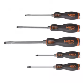 NEO TOOLS slag-schroevendraaier, S2, set met 5