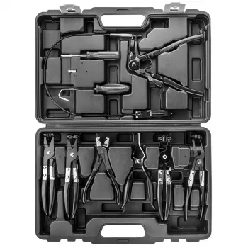 NEO TOOLS 9-delige slangklem-tangenset met ergonomische grepen en draagkoffer