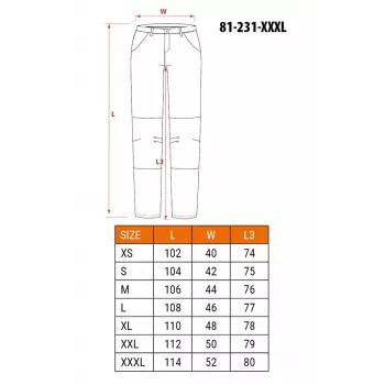 NEO Tools 81-231-XXXL beschermbroek grijs/zwart