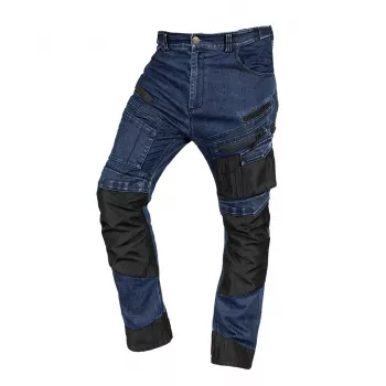NEO TOOLS 81-360-1-XXXL heren spijkerbroek werkbroek met Oxford-verstevigingen, marineblauw, maat XXXL