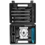 NEO TOOLS hydraulische 3-armige trekker 10 ton met handpomp, 250 mm spanwijdte, chroom-vanadium armen, kunststofkoffer (TOP-11-847)