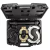 NEO TOOLS veerspannerset met verwisselbare bekken | 3 paar (65-212 mm) | 1500 kg per paar | CrV-staal | kunststofkoffer | TOP-11-797