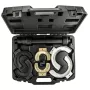 NEO TOOLS veerspannerset met verwisselbare bekken | 3 paar (65-212 mm) | 1500 kg per paar | CrV-staal | kunststofkoffer | TOP-11-797
