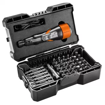 NEO TOOLS 04-200 USB-C 3,6 V accu-schroevendraaier met 10 bits en kunststofkoffer
