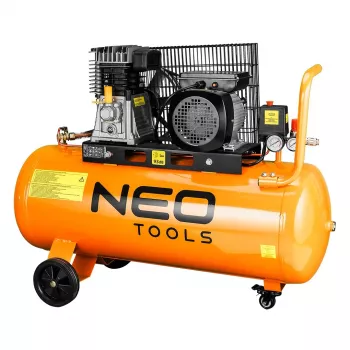 NEO TOOLS 100L oliegesmeerde luchtcompressor, 2,2 kW, 8 bar, 230V