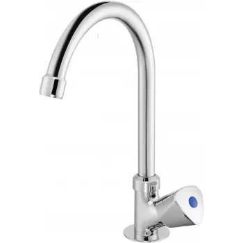 DEANTE BEZ 062L chroom eenhendel-keukenkraan met 360° draaibare uitloop en waterbesparende perlator