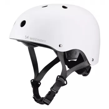 WOZINSKY BMX/step fietshelm lichtgewicht 48-52 cm - wit
