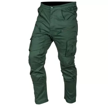 NEO TOOLS OUTDOOR werk-joggingbroek, groen, maat M – stretch katoen met gereedschapslus