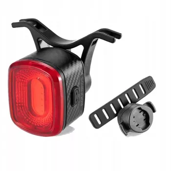 ROCKBROS Q2S fietsachterlicht met intelligente remdetectie en USB-C-kabel - zwart
