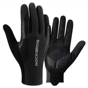 ROCKBROS full-finger fietshandschoenen voor lente/zomer/herfst, maat L - zwart