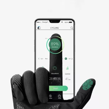 ROCKBROS full-finger fietshandschoenen voor lente/zomer/herfst, maat L - zwart