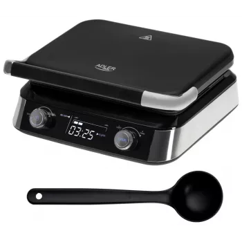 Adler AD 3084 wafelijzer, 2400 W, zwart/zilver
