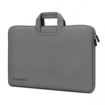 Wozinsky WNT-17G 17,3 inch neopreen laptophoes met verzonken handgreep - grijs