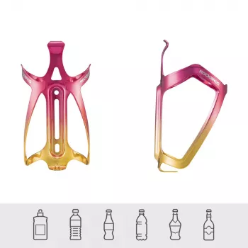 ROCKBROS RKL02 aluminium fietsflessenhouder - rood-goud verloop