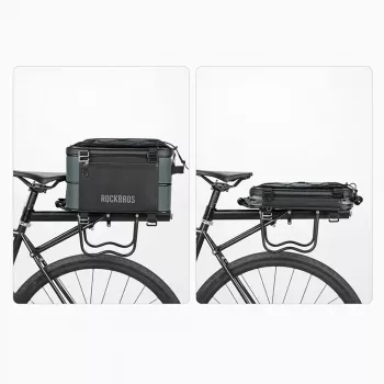 Rockbros A30 ROAD TO SKY opvouwbare bagagedragertas 15-30L grijs