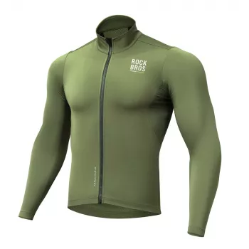 ROCKBROS ROAD TO SKY winddichte thermische fietsjas groen L