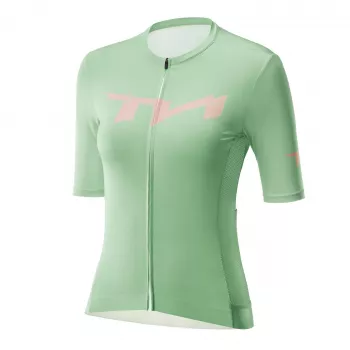 ROCKBROS dames fietsshirt YDDX012-1 korte mouw met doorlopende rits groen maat L