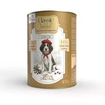 Syta Micha natvoer voor puppy's konijn met rode biet & frambozen - 400 g blik