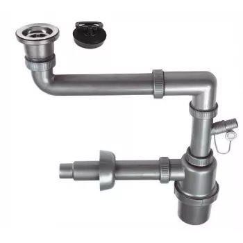 1-Bowl Sink Sifon met Click-Clack-plug 3,5 inch