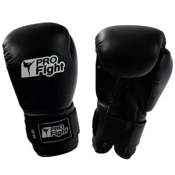 Profight leren Dragon-bokshandschoenen, zwart
