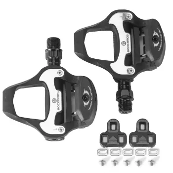 RockBros LP-R LOOK KEO compatibele racefiets schoenplaatjes - zwart, 6° float, nylon composiet, met montagemateriaal