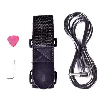 NN EG SET RED elektrische gitaarset met 10W versterker, HSS-elementen, gigbag, stemapparaat, gitaarband, kabel, plectrums – rood