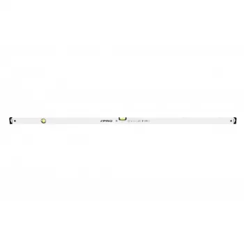 Witte waterpas met horizontale, verticale en 2% hellinglibellen - 180 cm