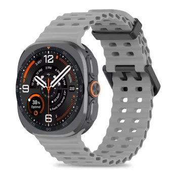 Tech-Protect Iconband Pro siliconen armband voor Samsung Galaxy Watch Ultra 1/2 47mm grijs