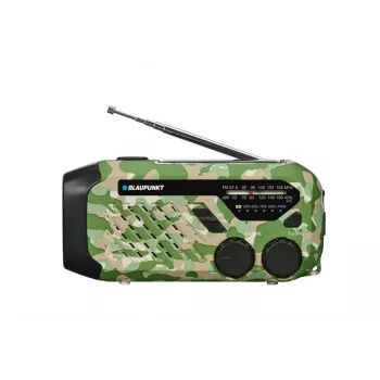Blaupunkt ER10GC draagbare analoge FM/AM-radio met telescoopantenne, ingebouwde luidspreker, draaggreep, groen