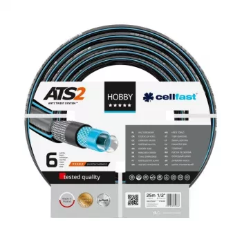 CELLFAST HOBBY ATS2 anti-twist tuinslang 25 m 1/2 inch zwart