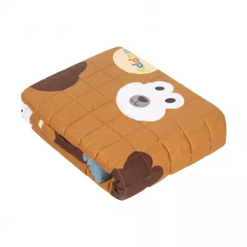 REBEL PREMIUM gewichtsdeken voor kinderen – sensorische katoenen deken, 100x150 cm, 5 kg, konijnenmotief