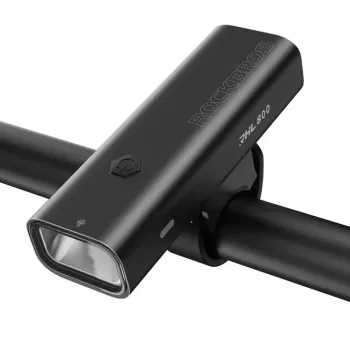 Rockbros 24710012001 voorlicht voor fiets 800 lm met USB-C naar USB-A-kabel, zwart
